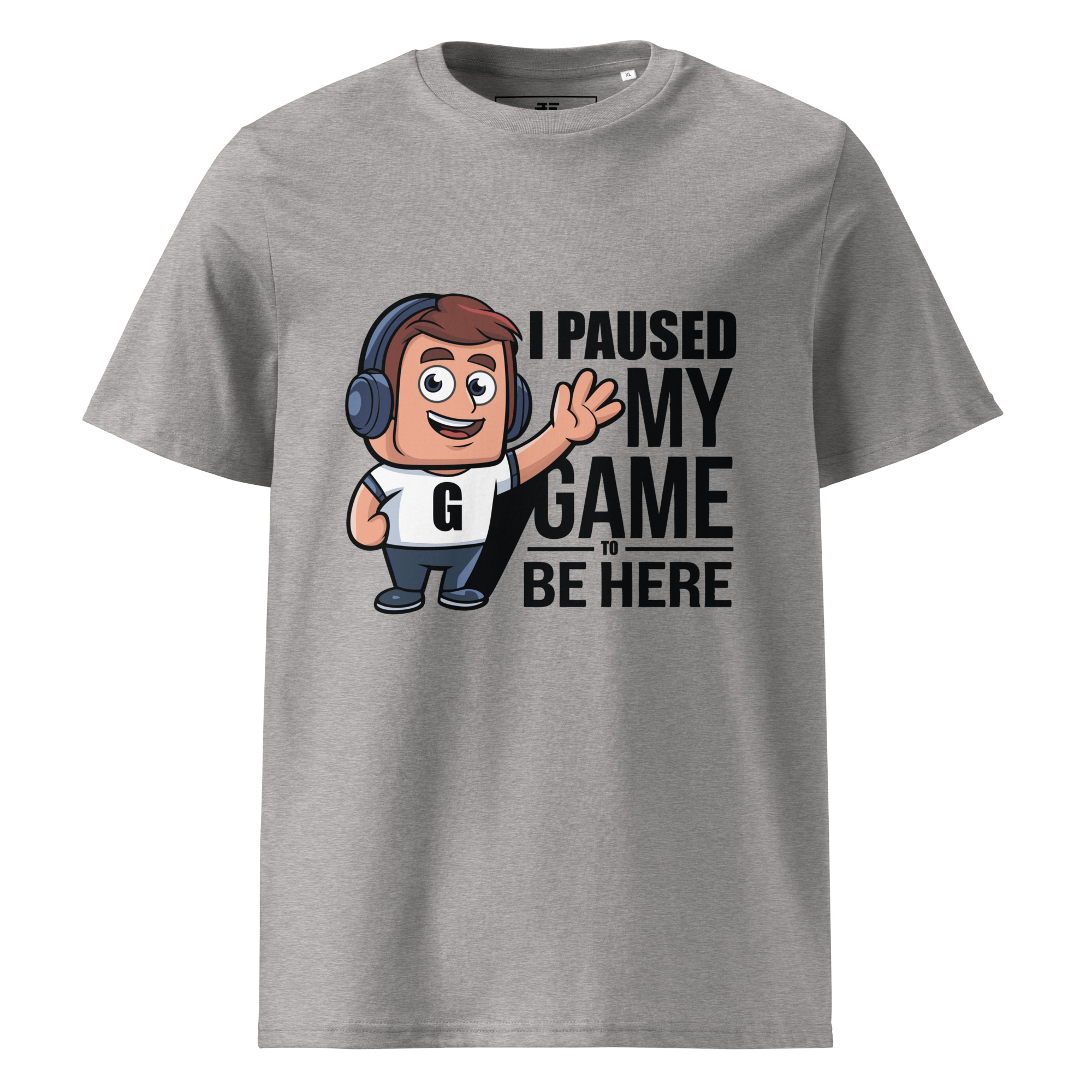 unisex-organic-cotton-t-shirt-heather-grey-front-6871d03b52a68.jpg Gamer Unisex organic cotton t-shirt