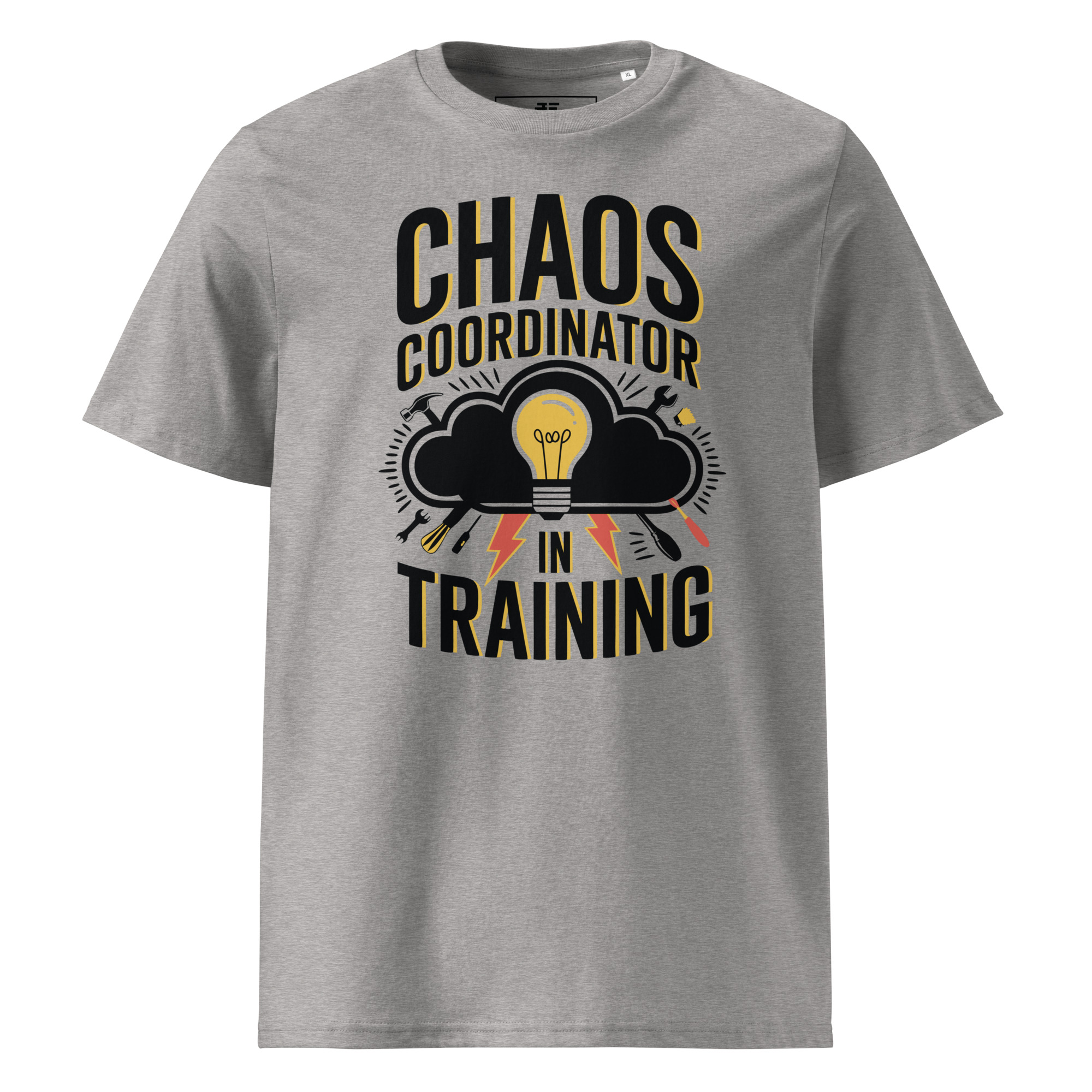 unisex-organic-cotton-t-shirt-heather-grey-front-6871d30095175.jpg Chaos Unisex organic cotton t-shirt