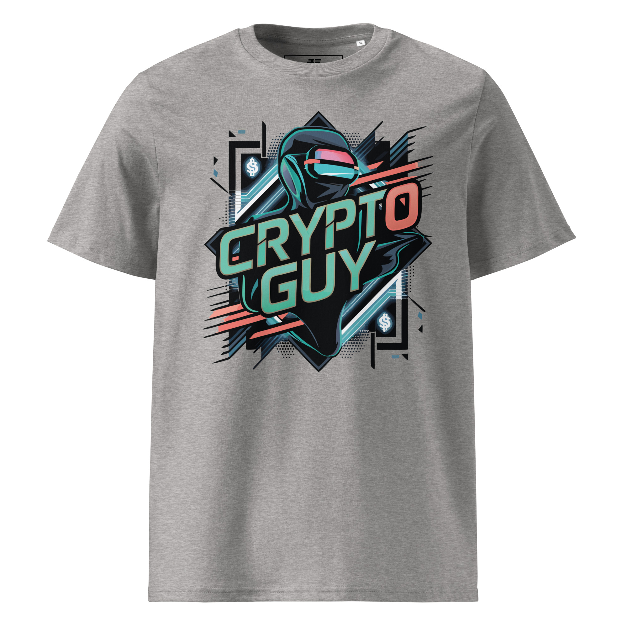 unisex-organic-cotton-t-shirt-heather-grey-front-6871d664e7cb0.jpg Crypto Guy Unisex organic cotton t-shirt