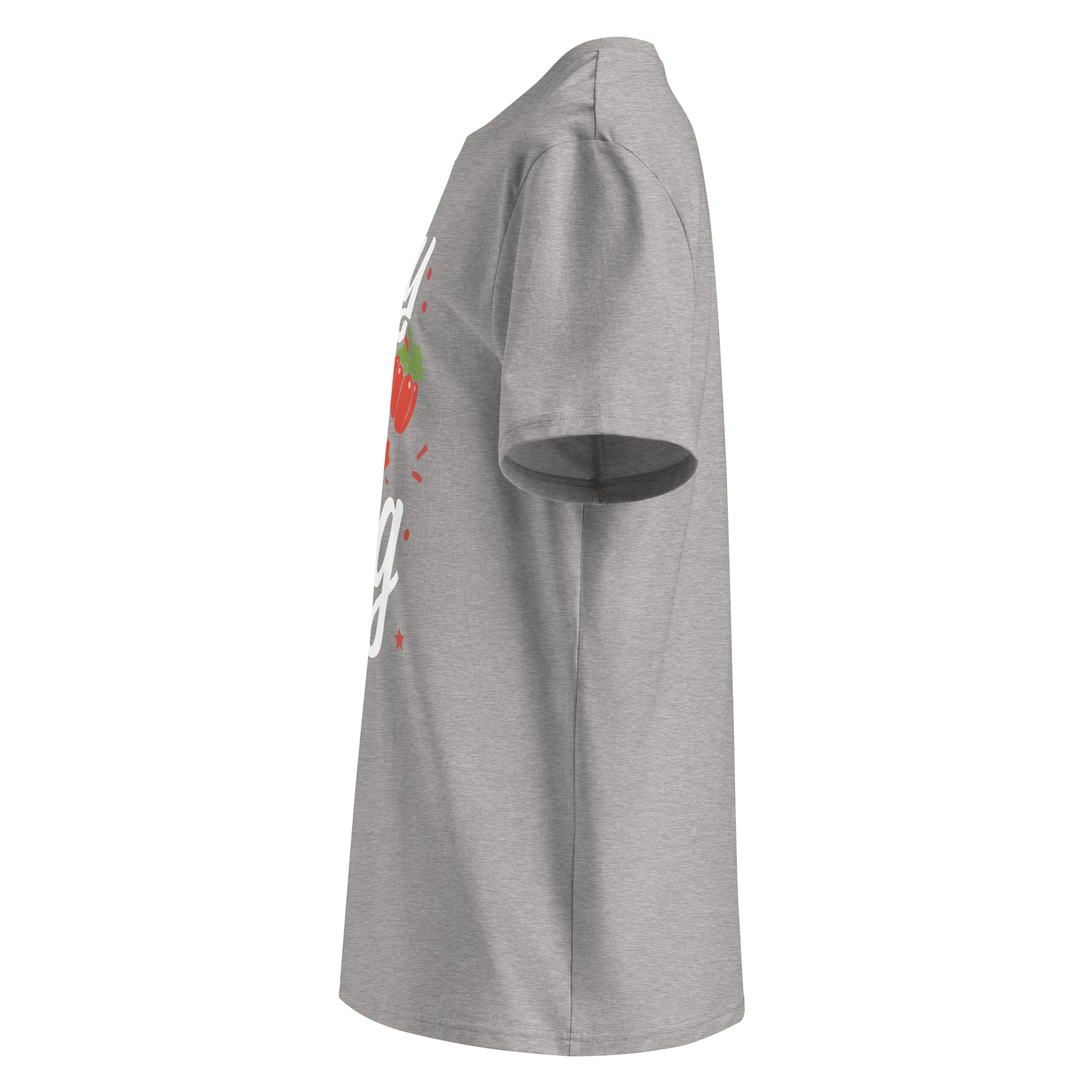 unisex-organic-cotton-t-shirt-heather-grey-left-6871cf583697f.jpg No to Veg Unisex organic cotton t-shirt