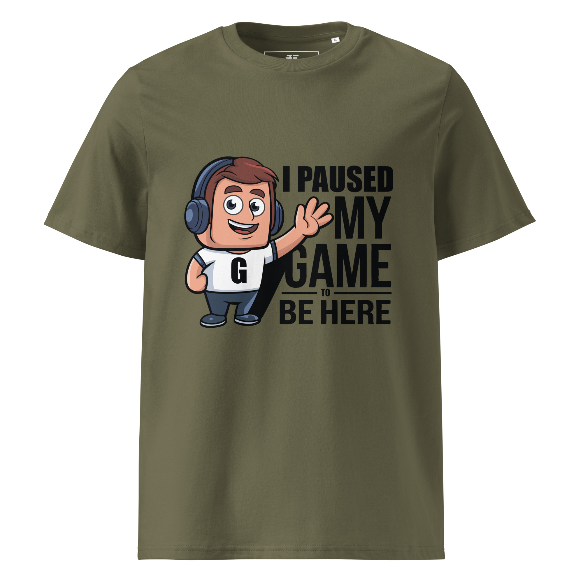 unisex-organic-cotton-t-shirt-khaki-front-6871d03b3da97.jpg Gamer Unisex organic cotton t-shirt