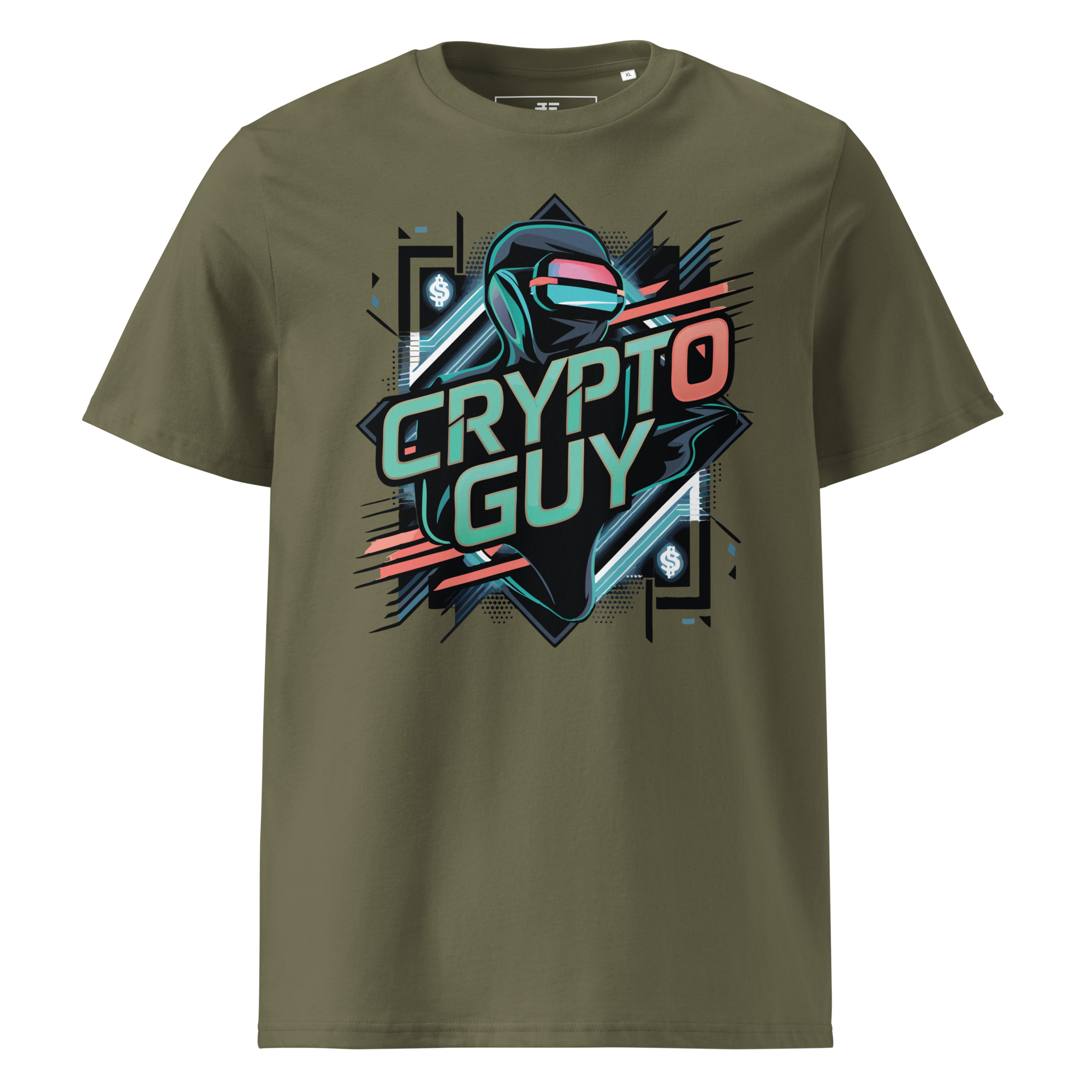 unisex-organic-cotton-t-shirt-khaki-front-6871d664bec71.jpg Crypto Guy Unisex organic cotton t-shirt