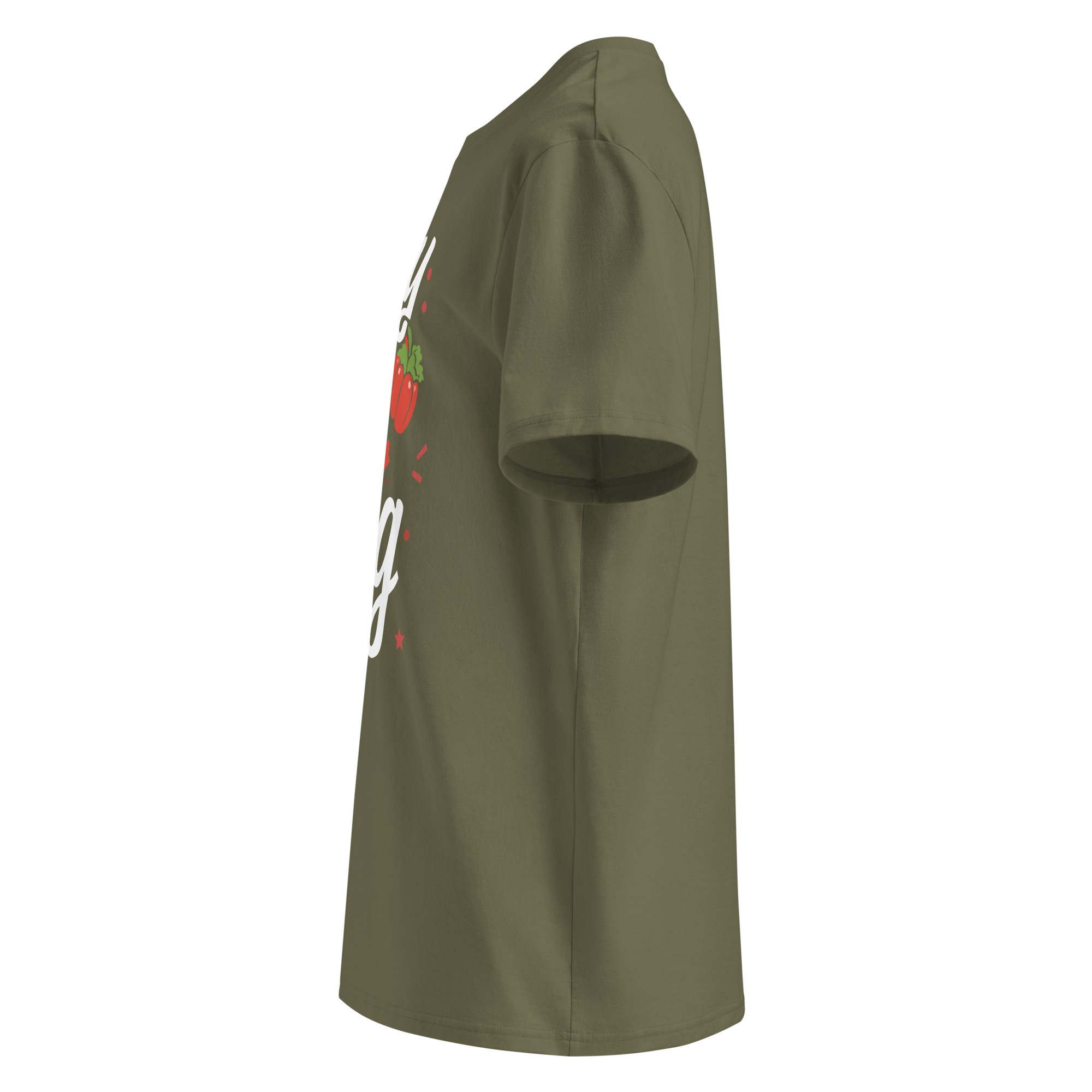 unisex-organic-cotton-t-shirt-khaki-left-6871cf57f0ba6.jpg No to Veg Unisex organic cotton t-shirt