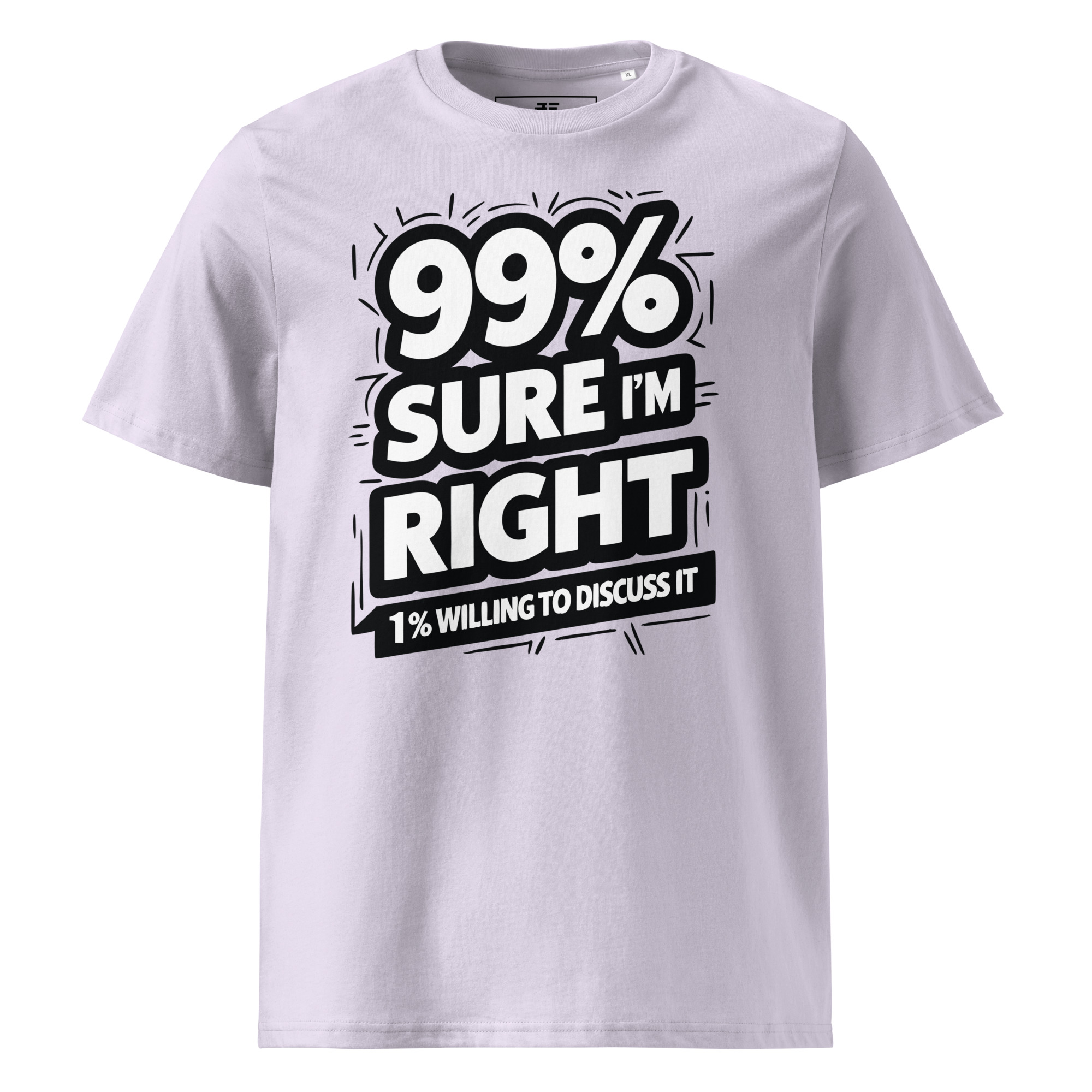 99% right Unisex organic cotton t-shirt