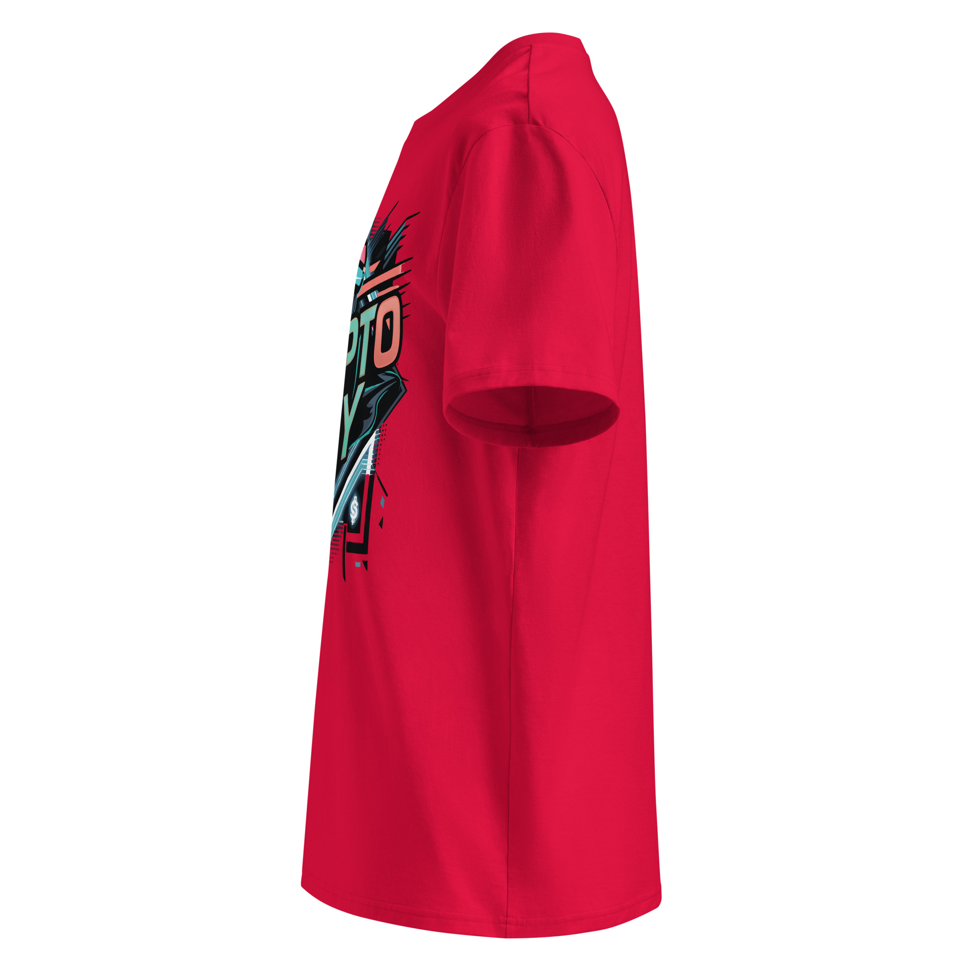 unisex-organic-cotton-t-shirt-red-left-6871d664a66f8.jpg Crypto Guy Unisex organic cotton t-shirt