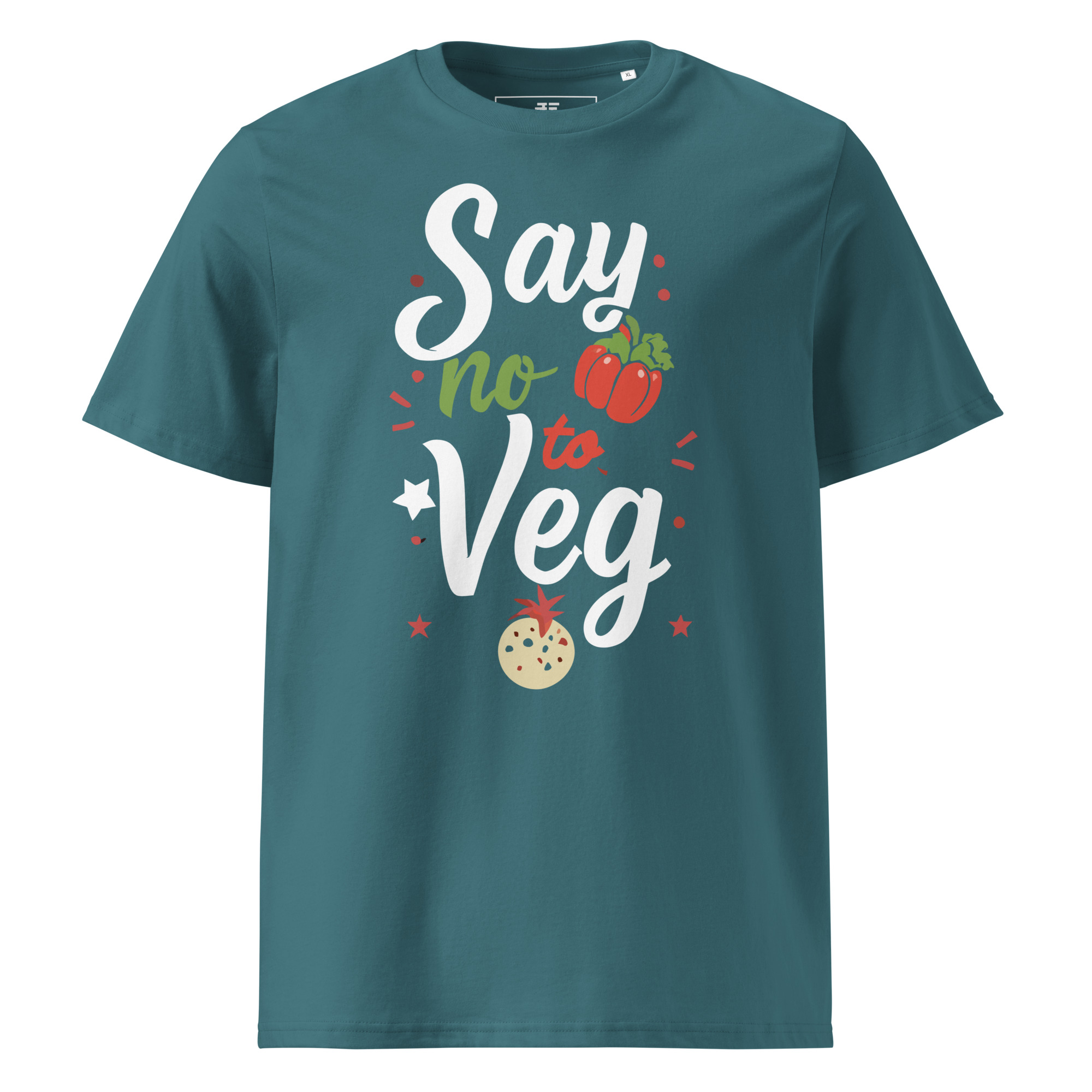 unisex-organic-cotton-t-shirt-stargazer-front-6871cf57d564f.jpg No to Veg Unisex organic cotton t-shirt