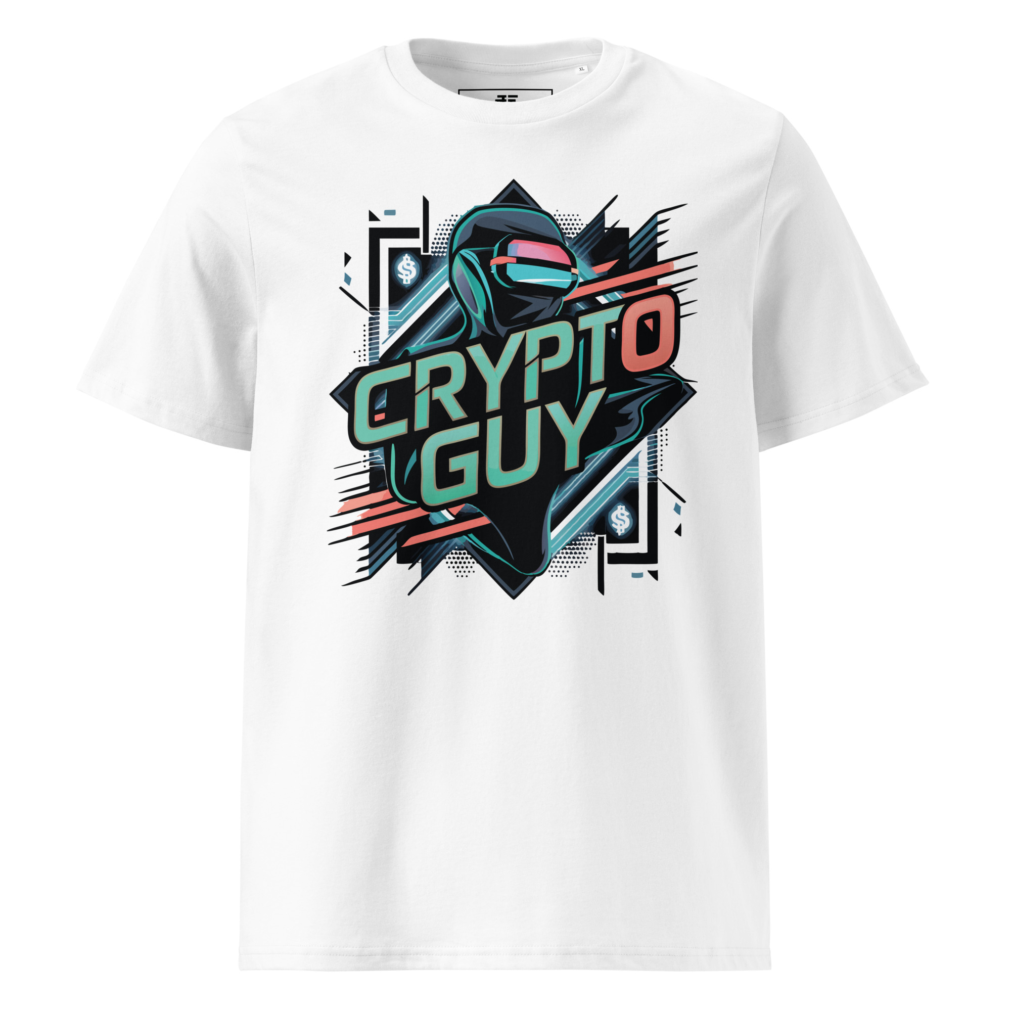 unisex-organic-cotton-t-shirt-white-front-6871d66580dc7.jpg Crypto Guy Unisex organic cotton t-shirt