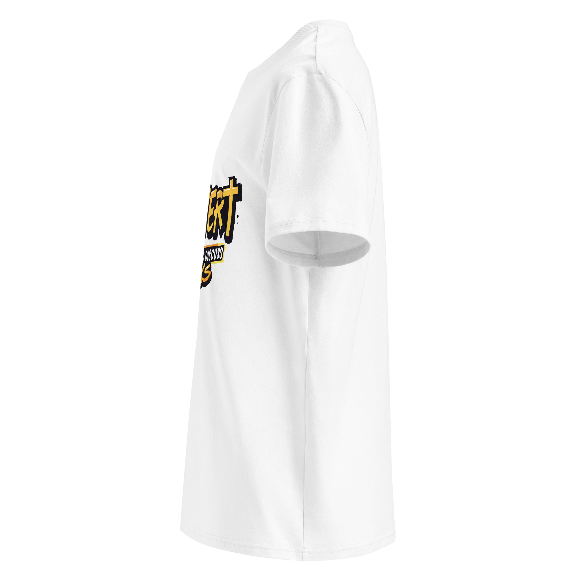 unisex-organic-cotton-t-shirt-white-left-6871d53249996.jpg Introvert Unisex organic cotton t-shirt